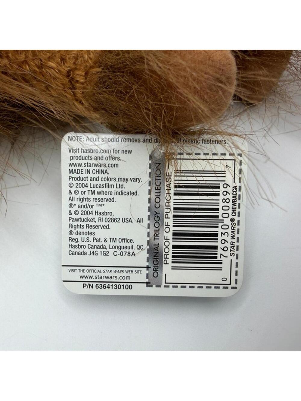 Star Wars Battle Buddies Chewbacca Plush 10" 2004 Hasbro New With Tags - Picture 7 of 9